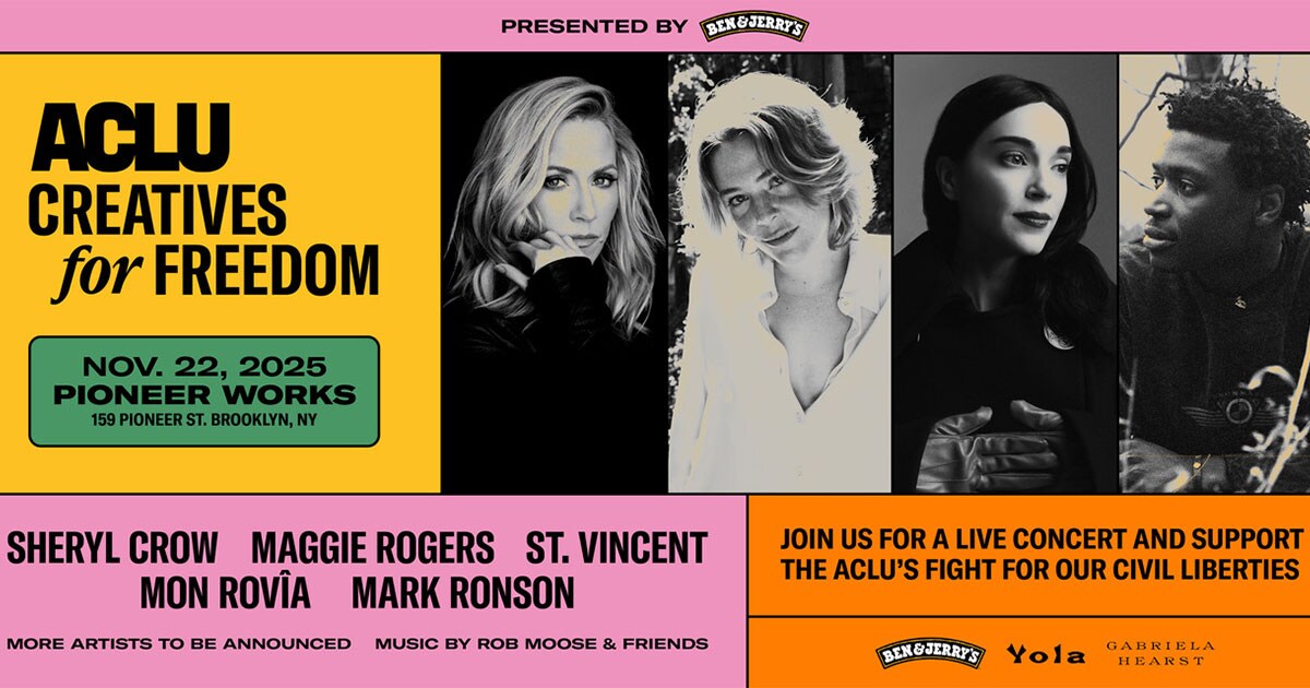 Join Us at the Creatives for Freedom Concert! | Ben & Jerry's